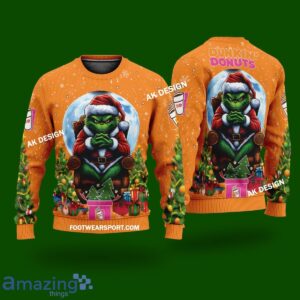 Grinch Christmas Dunkin’ Donuts Logo 3D Hoodie, 3D Shirt, Sweater AOP Gift Christmas - Dunkin’ Donuts King Grinch Christams 3D Sweater Photo 3