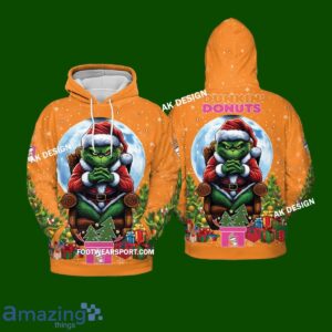 Grinch Christmas Dunkin’ Donuts Logo 3D Hoodie, 3D Shirt, Sweater AOP Gift Christmas - Dunkin’ Donuts King Grinch Christams 3D Hoodie Photo 1