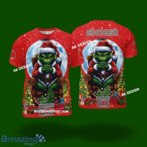 Grinch Christmas Eicher Tractor Logo 3D Hoodie, 3D TShirt, 3D Sweater Gift Holidays - Eicher Tractor King Grinch Christams 3D Shirt Photo 2
