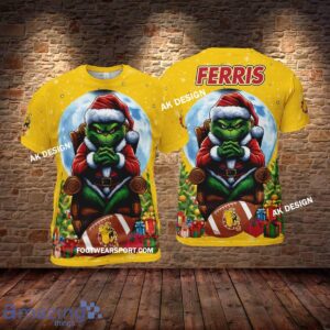 Grinch Christmas Ferris State Bulldogs Hoodie AOP, Tshirt, 3D Sweater - Grinch Christmas Ferris State BulldogsHoodie AOP, Tshirt, 3D Sweater AOP Photo 2