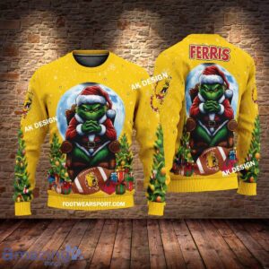 Grinch Christmas Ferris State Bulldogs Hoodie AOP, Tshirt, 3D Sweater - Grinch Christmas Ferris State BulldogsHoodie AOP, Tshirt, 3D Sweater AOP Photo 3