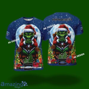 Grinch Christmas Ford Ranger Car Racing Logo 3D Hoodie, 3D TShirt, Ugly Sweater Gift Christmas - Ford Ranger Car Racing King Grinch Christams 3D Shirt Photo 2
