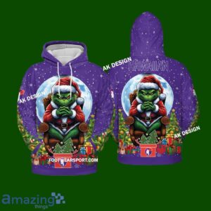 Grinch Christmas Hawaiian Airlines Logo 3D Hoodie, 3D Shirt, Sweater AOP For Men Women - Hawaiian Airlines King Grinch Christams 3D Hoodie Photo 1