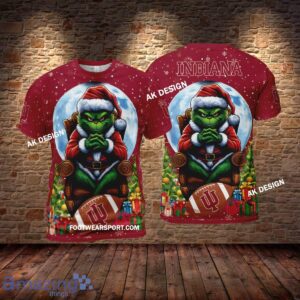 Grinch Christmas Indiana Hoosiers Hoodie AOP, Tshirt, 3D Sweater - Grinch Christmas Indiana HoosiersHoodie AOP, Tshirt, 3D Sweater AOP Photo 2