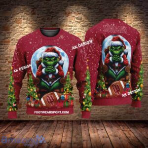 Grinch Christmas Indiana Hoosiers Hoodie AOP, Tshirt, 3D Sweater - Grinch Christmas Indiana HoosiersHoodie AOP, Tshirt, 3D Sweater AOP Photo 3