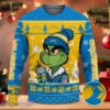 Grinch Dring Cute Los Angeles Chargers Knitted Christmas Sweater AOP Gift For Fans