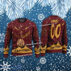 Grinch Face 1800 Tequila Wine Christmas 3D Hoodie AOP Sweater Gift Holidays Custom Number And Name - 1800 Tequila Wine Christmas 3D Sweater For Men Women