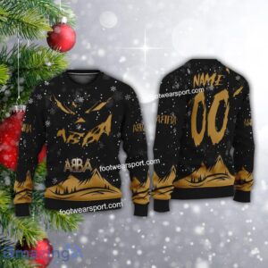 Grinch Face ABBA Band Christmas 3D Hoodie AOP Sweater For Adult Custom Number And Name - ABBA Band Christmas 3D Sweater For Men Women