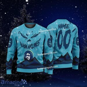Grinch Face Alaska Airlines Christmas 3D Hoodie AOP Sweater For Fans Custom Number And Name - Alaska Airlines Christmas 3D Sweater For Men Women