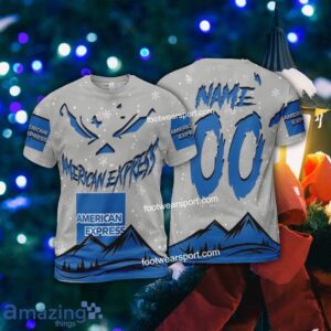 Grinch Face American Express Christmas 3D Hoodie AOP Sweater For Adult Custom Number And Name - American Express Christmas 3D T-Shirt For Men Women