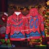 Grinch Face Amfam Christmas 3D Hoodie AOP Sweater For Fans Custom Number And Name