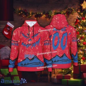 Grinch Face Amfam Christmas 3D Hoodie AOP Sweater For Fans Custom Number And Name - Amfam Christmas 3D Hoodie For Men Women