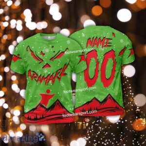 Grinch Face Aramark Christmas 3D Hoodie AOP Sweater For Adult Custom Number And Name - Aramark Christmas 3D T-Shirt For Men Women