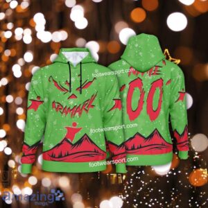 Grinch Face Aramark Christmas 3D Hoodie AOP Sweater For Adult Custom Number And Name - Aramark Christmas 3D Hoodie For Men Women