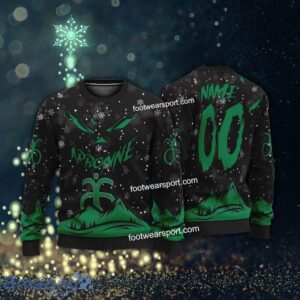 Grinch Face Arbonne Christmas 3D Hoodie AOP Sweater For Men, Women Custom Number And Name - Arbonne Christmas 3D Sweater For Men Women