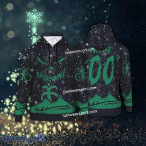 Grinch Face Arbonne Christmas 3D Hoodie AOP Sweater For Men, Women Custom Number And Name - Arbonne Christmas 3D Hoodie For Men Women