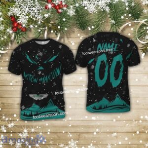 Grinch Face Aston Martin Car Racing Christmas 3D Hoodie AOP Sweater Gift Holidays Custom Number And Name - Aston Martin Car Racing Christmas 3D T-Shirt For Men Women