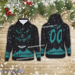 Grinch Face Aston Martin Car Racing Christmas 3D Hoodie AOP Sweater Gift Holidays Custom Number And Name - Aston Martin Car Racing Christmas 3D Hoodie For Men Women