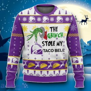 Grinch Stole Taco Bell Christmas Ugly 3D Sweater Impressive Gift Product Photo 1