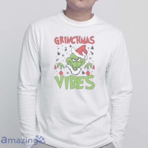 GRINCHMAS VIBES SHIRT - Grinchmas Vibes T-Shirt, Santa Grinch Shirt - White Sweatshirt