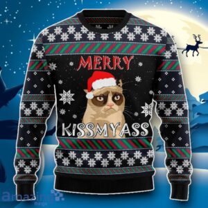 Grumpy Cat Kissmyass Funny Ugly 3D Sweater Impressive Gift Product Photo 1