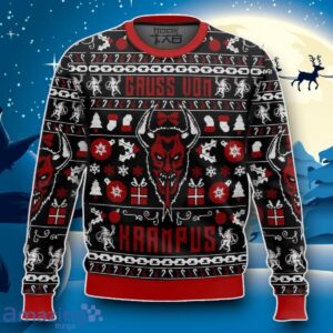 Gruss Vom Krampus Gift, Christmas Ugly 3D Sweater Impressive Gift Product Photo 1
