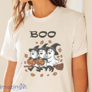 Halloween Ghost Comfort Colors Shirt, Cute Ghost Shirt - White Ladies T-Shirt