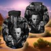 Halloween Michael Myers Face 3D Hoodie Impressive Gift