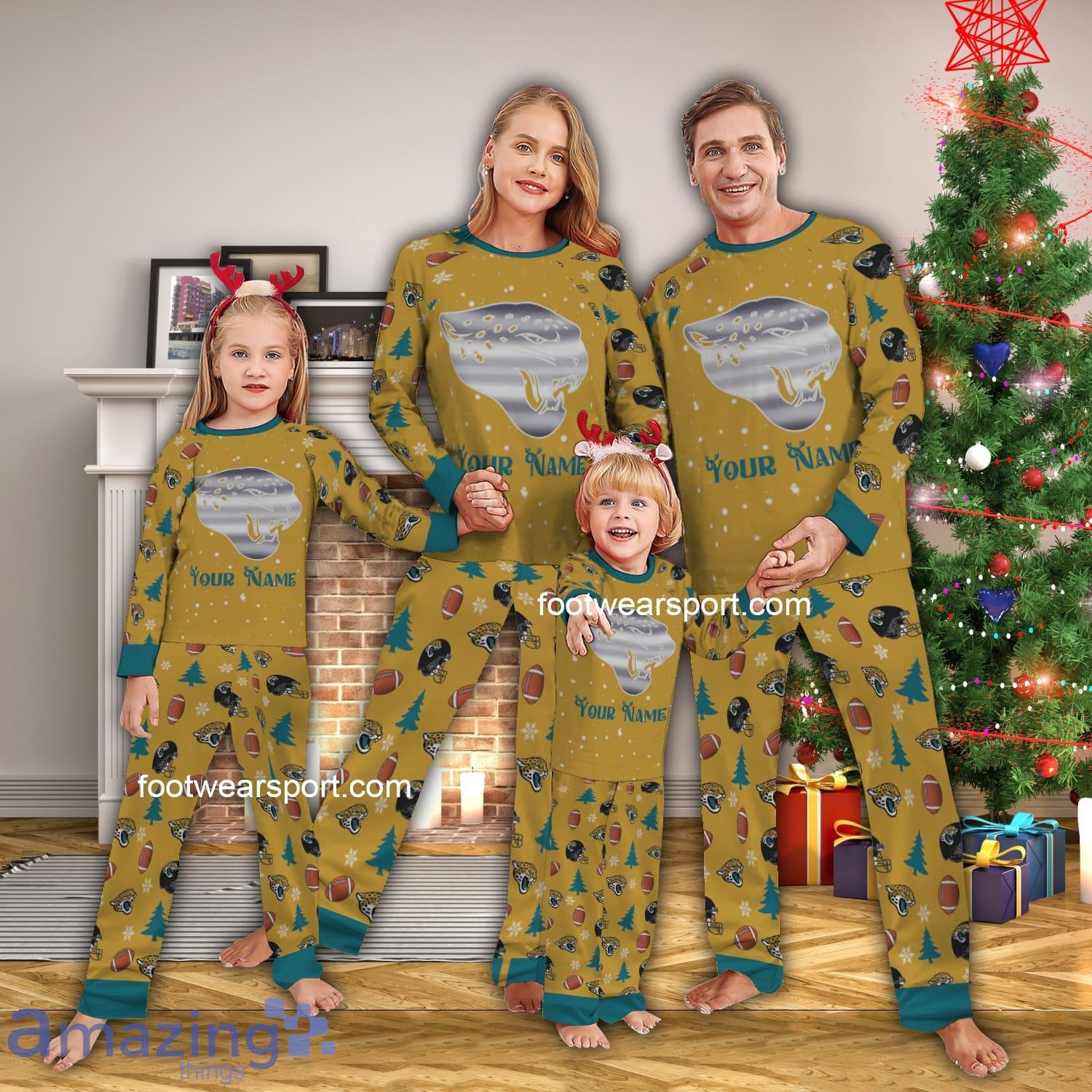 Happiness Silver Logo Jacksonville Jaguar Family Pajamas Set Christmas For Men Women Kids image Happiness Silver Logo Jacksonville Jaguar Family Pajamas Set Christmas For Men Women Kids - Happiness Silver Logo Jacksonville Jaguar Family Pajamas Set Christmas For Men Women Kids