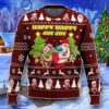 Happy Happy Joy Joy Ren And Stimpy Ugly Christmas 3D Sweater Impressive Gift