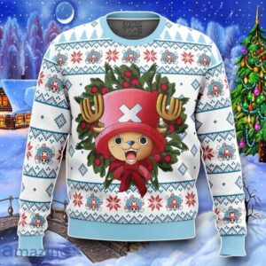 Happy Tony Tony Chopper OP Pirates Ugly Christmas 3D Sweater Impressive Gift Product Photo 1