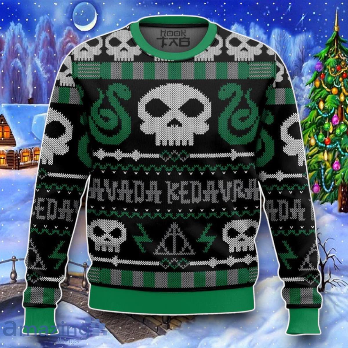 Harry Potter, Avada Kedavra Ugly Sweater Impressive Gift image Harry Potter, Avada Kedavra Ugly Sweater Impressive Gift Product Photo 1
