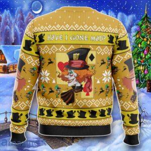 Have I Gone Mad Alice In Wonderland Ugly Christmas 3D Sweater Impressive Gift Product Photo 2