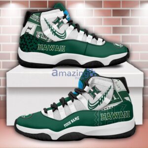 Hawaii Rainbow Warriors Air Jordan 11 Sneakers Custom Name Sport Team Shoes For Men And Women Product Photo 1
