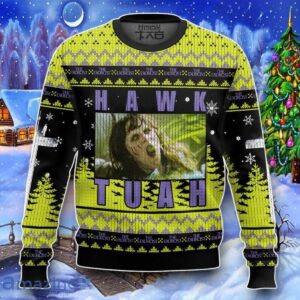 Hawk Tuah The Exorcist Horror Ugly Sweater Impressive Gift Product Photo 1