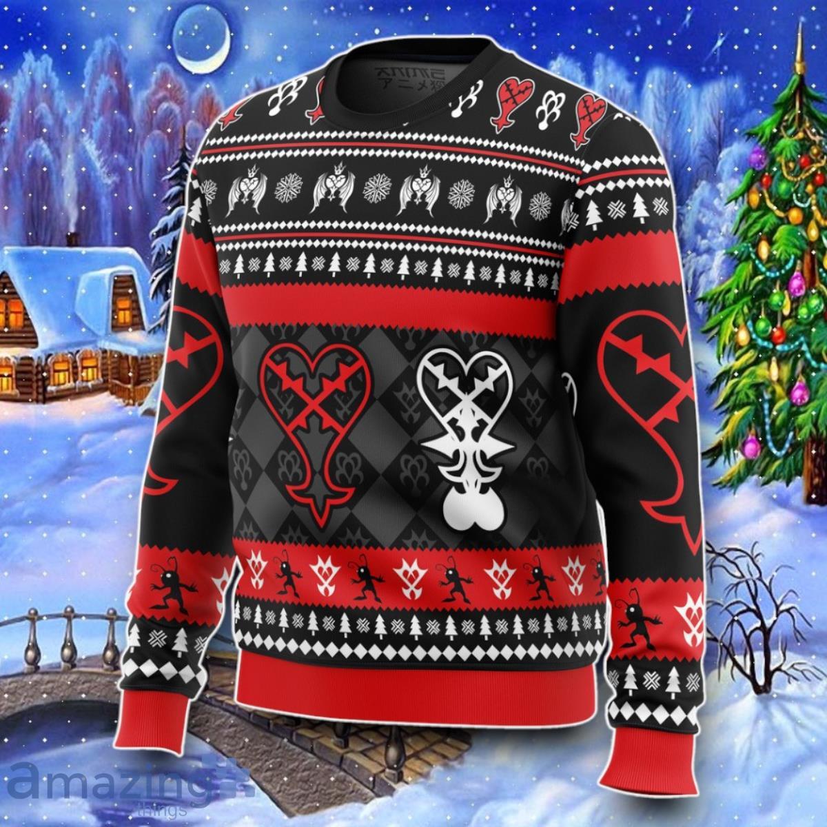 Heartless Christmas Kingdom Hearts Ugly Christmas 3D Sweater Impressive Gift image Heartless Christmas Kingdom Hearts Ugly Christmas 3D Sweater Impressive Gift Product Photo 2