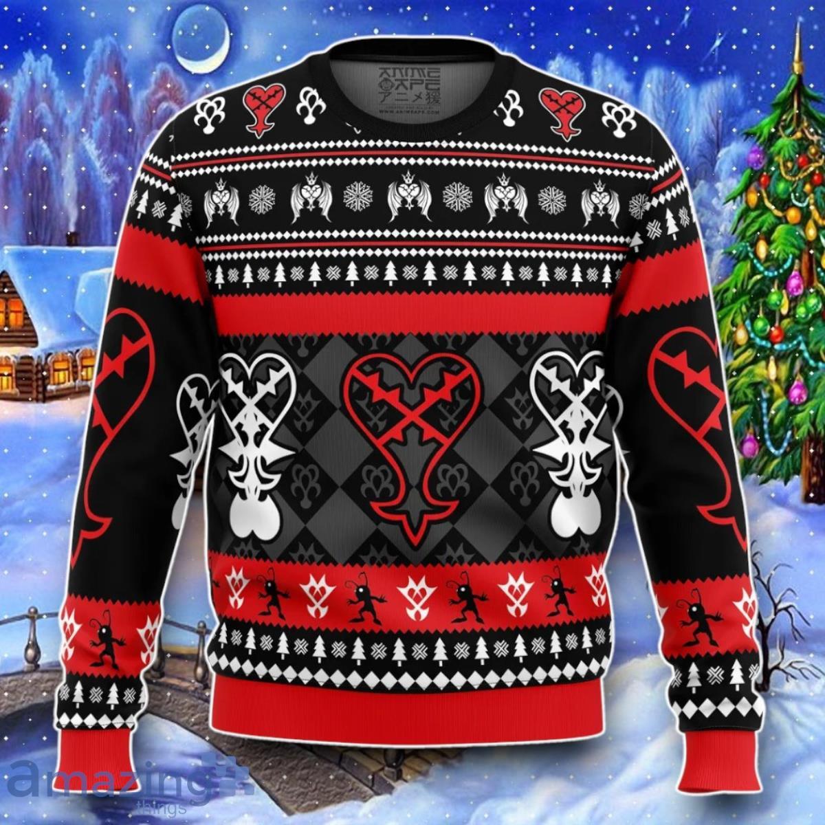 Heartless Christmas Kingdom Hearts Ugly Christmas 3D Sweater Impressive Gift image Heartless Christmas Kingdom Hearts Ugly Christmas 3D Sweater Impressive Gift Product Photo 1