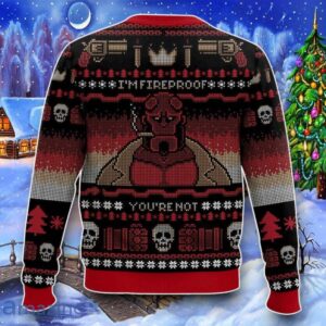 Hellboy Fireproof Christmas Ugly Sweater Impressive Gift Product Photo 2