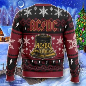 Hells Bells ACDC Ugly Christmas 3D Sweater Impressive Gift Product Photo 2