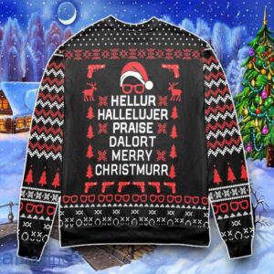 Hellur Hallelujer Praise Da Lort Merry Ugly Christmas 3D Sweater Impressive Gift Product Photo 2