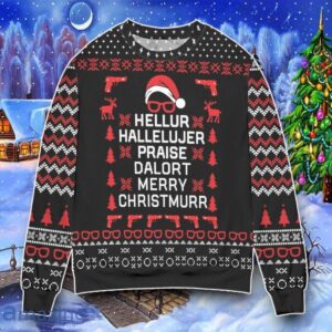 Hellur Hallelujer Praise Da Lort Merry Ugly Christmas 3D Sweater Impressive Gift Product Photo 1