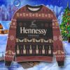 Hennessy Cognac Snowflake Pattern Ugly Christmas 3D Sweater Impressive Gift