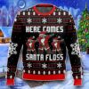 Here Comes Santa Floss Santa Claus Ugly Sweater Impressive Gift
