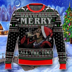 Here’s To Feeling Merry All The Time Cosmo Kramer Seinfeld Ugly Sweater Impressive Gift Product Photo 1
