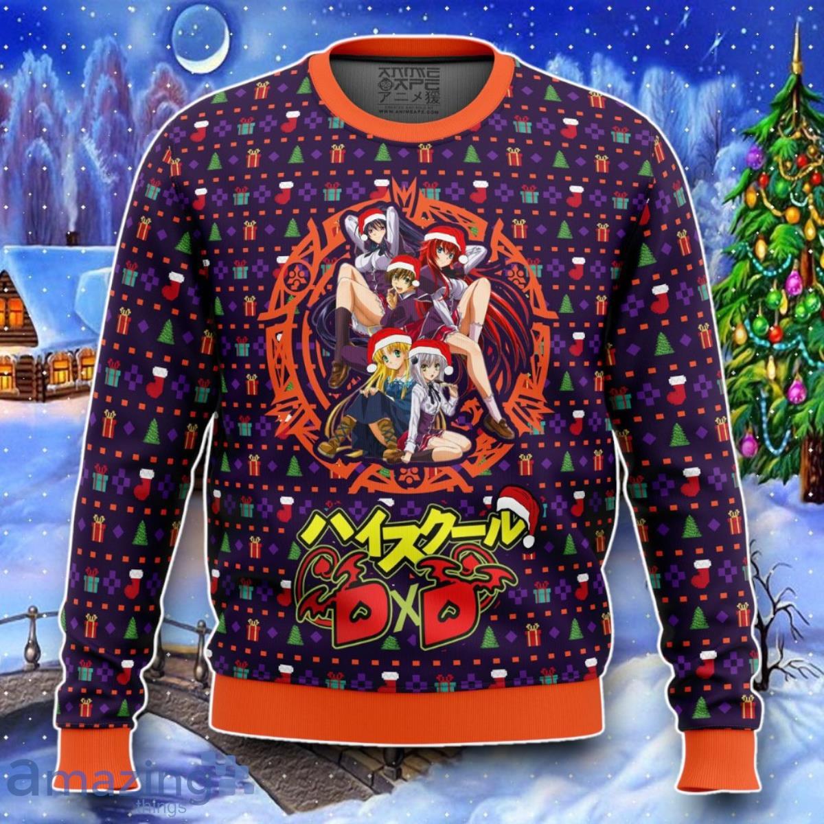 High School DXD Dreaming His Own Harem Ugly Christmas 3D Sweater Impressive Gift image High School DXD Dreaming His Own Harem Ugly Christmas 3D Sweater Impressive Gift Product Photo 1