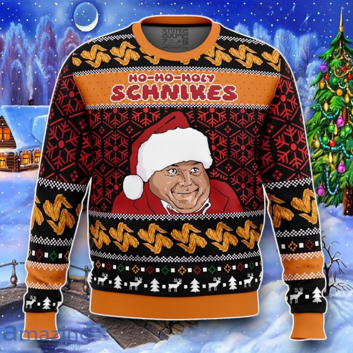 Ho Ho Holy Schnikes Tommy Boy Ugly Christmas 3D Sweater Impressive Gift image Ho Ho Holy Schnikes Tommy Boy Ugly Christmas 3D Sweater Impressive Gift Product Photo 1