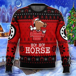 Ho! Ho! Horse Bojack Horseman Ugly Christmas 3D Sweater Impressive Gift Product Photo 1