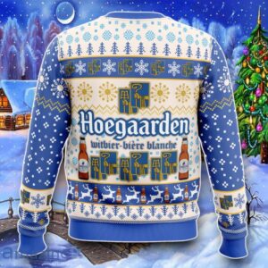 Hoegaarden Beer Ugly Christmas 3D Sweater Impressive Gift image Hoegaarden Beer Ugly Christmas 3D Sweater Impressive Gift Product Photo 2