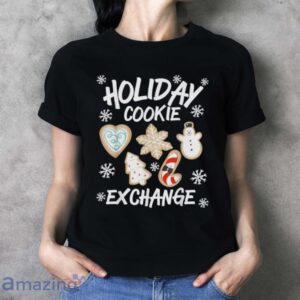 Holiday Cookie Baking Xmas Christmas Cookie Exchange Santa T Shirt image Holiday Cookie Baking Xmas Christmas Cookie Exchange Santa T-Shirt - Ladies T-Shirt