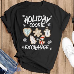 Holiday Cookie Baking Xmas Christmas Cookie Exchange Santa T-Shirt - Black T-Shirt